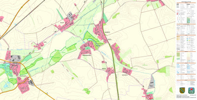 Staatsbetrieb Geobasisinformation und Vermessung Sachsen Seerhausen, Stauchitz (1:10,000 scale) digital map