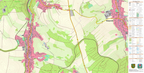 Staatsbetrieb Geobasisinformation und Vermessung Sachsen Sehma, Sehmatal (1:10,000 scale) digital map