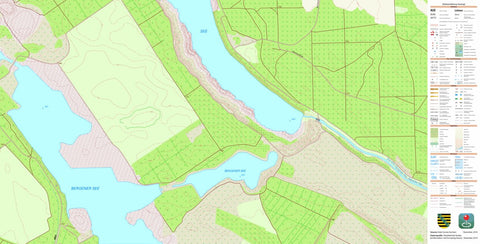 Staatsbetrieb Geobasisinformation und Vermessung Sachsen Seidewinkel, Elsterheide 2 (1:10,000 scale) digital map