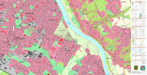 Staatsbetrieb Geobasisinformation und Vermessung Sachsen Seidnitz, Dresden, Stadt (1:10,000 scale) digital map
