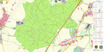 Staatsbetrieb Geobasisinformation und Vermessung Sachsen Seifersbach, Rossau (1:10,000 scale) digital map