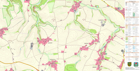 Staatsbetrieb Geobasisinformation und Vermessung Sachsen Seifersdorf, Hartha, Stadt (1:10,000 scale) digital map