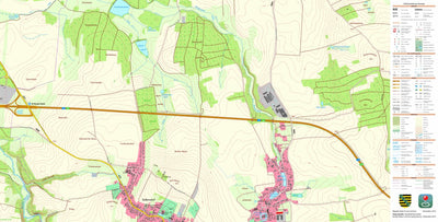 Staatsbetrieb Geobasisinformation und Vermessung Sachsen Seifersdorf, Wachau (1:10,000 scale) digital map