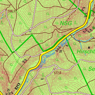 Staatsbetrieb Geobasisinformation und Vermessung Sachsen Seiffen/Erzgeb., Kurort, Seiffen/Erzgeb., Kurort (1:25,000 scale) digital map