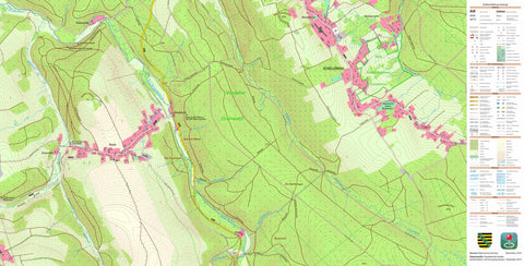 Staatsbetrieb Geobasisinformation und Vermessung Sachsen Seyde, Hermsdorf/Erzgeb. (1:10,000 scale) digital map