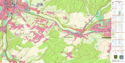 Staatsbetrieb Geobasisinformation und Vermessung Sachsen Siebenbrunn/Sträßel, Markneukirchen, Stadt (1:10,000 scale) digital map