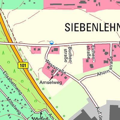 Staatsbetrieb Geobasisinformation und Vermessung Sachsen Siebenlehn, Großschirma, Stadt (1:10,000 scale) digital map