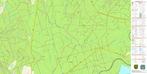 Staatsbetrieb Geobasisinformation und Vermessung Sachsen Siehdichfür, Grünbach (1:10,000 scale) digital map