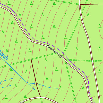 Staatsbetrieb Geobasisinformation und Vermessung Sachsen Siehdichfür, Grünbach (1:10,000 scale) digital map