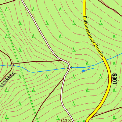 Staatsbetrieb Geobasisinformation und Vermessung Sachsen Siehdichfür, Grünbach (1:10,000 scale) digital map
