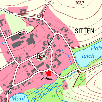 Staatsbetrieb Geobasisinformation und Vermessung Sachsen Sitten, Leisnig, Stadt (1:10,000 scale) digital map