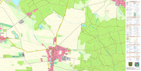 Staatsbetrieb Geobasisinformation und Vermessung Sachsen Sitzenroda, Belgern-Schildau, Stadt 1 (1:10,000 scale) digital map