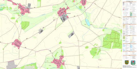Staatsbetrieb Geobasisinformation und Vermessung Sachsen Skäßchen, Großenhain, Stadt (1:10,000 scale) digital map