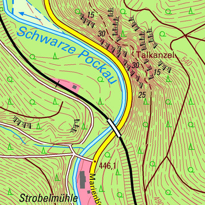 Staatsbetrieb Geobasisinformation und Vermessung Sachsen Sorgau, Marienberg, Stadt (1:10,000 scale) digital map