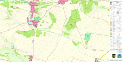 Staatsbetrieb Geobasisinformation und Vermessung Sachsen Sörnewitz, Cavertitz (1:10,000 scale) digital map