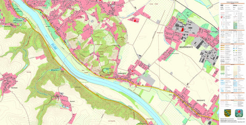 Staatsbetrieb Geobasisinformation und Vermessung Sachsen Sörnewitz, Coswig, Stadt (1:10,000 scale) digital map