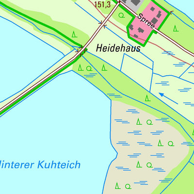 Staatsbetrieb Geobasisinformation und Vermessung Sachsen Spree, Hähnichen (1:10,000 scale) digital map
