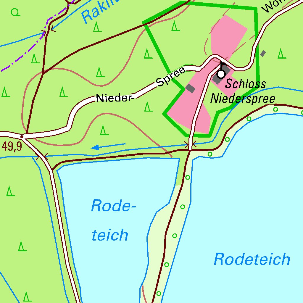Spree, Hähnichen (1:10,000 scale) Map by Staatsbetrieb ...