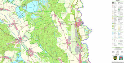 Staatsbetrieb Geobasisinformation und Vermessung Sachsen Spree, Hähnichen (1:25,000 scale) digital map