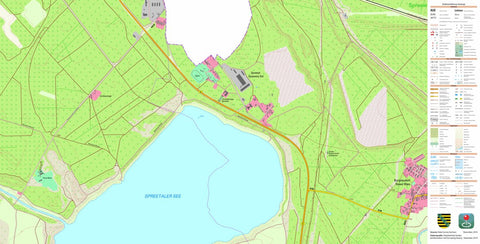 Staatsbetrieb Geobasisinformation und Vermessung Sachsen Spreetal, Spreetal (1:10,000 scale) digital map