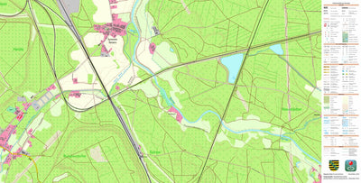 Staatsbetrieb Geobasisinformation und Vermessung Sachsen Spreewitz, Spreetal (1:10,000 scale) digital map