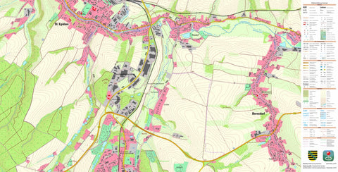 Staatsbetrieb Geobasisinformation und Vermessung Sachsen St. Egidien, St. Egidien (1:10,000 scale) digital map