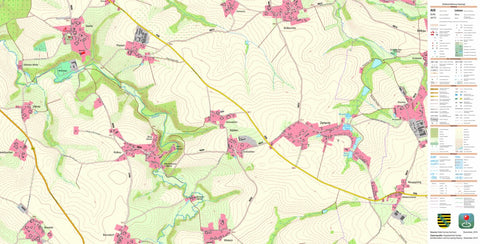 Staatsbetrieb Geobasisinformation und Vermessung Sachsen Städten, Seelitz (1:10,000 scale) digital map
