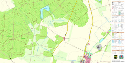 Staatsbetrieb Geobasisinformation und Vermessung Sachsen Staupitz, Torgau, Stadt 1 (1:10,000 scale) digital map