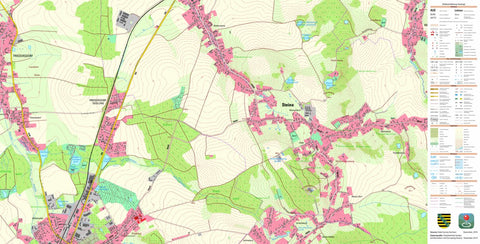 Staatsbetrieb Geobasisinformation und Vermessung Sachsen Steina, Steina (1:10,000 scale) digital map