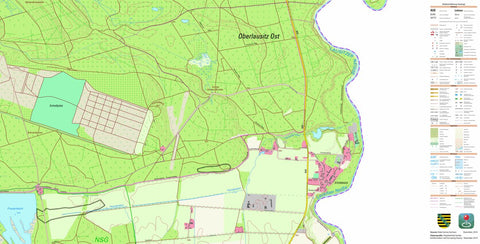 Staatsbetrieb Geobasisinformation und Vermessung Sachsen Steinbach, Rothenburg/O.L., Stadt (1:10,000 scale) digital map