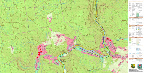 Staatsbetrieb Geobasisinformation und Vermessung Sachsen Steinheidel, Breitenbrunn/Erzgeb. (1:10,000 scale) digital map