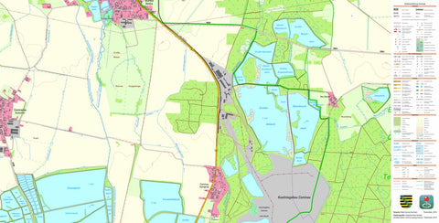 Staatsbetrieb Geobasisinformation und Vermessung Sachsen Steinitz, Lohsa (1:10,000 scale) digital map