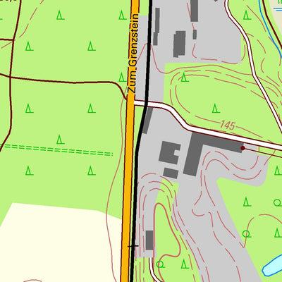 Staatsbetrieb Geobasisinformation und Vermessung Sachsen Steinitz, Lohsa (1:10,000 scale) digital map