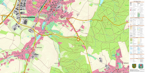 Staatsbetrieb Geobasisinformation und Vermessung Sachsen Stollberg/Erzgeb., Stollberg/Erzgeb., Stadt (1:10,000 scale) digital map