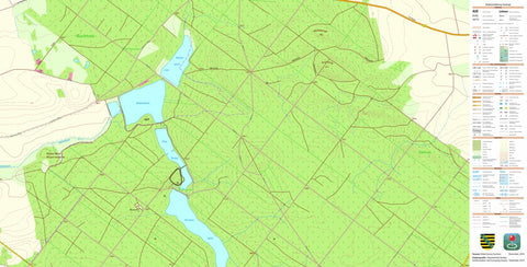 Staatsbetrieb Geobasisinformation und Vermessung Sachsen Streuben, Wurzen, Stadt (1:10,000 scale) digital map