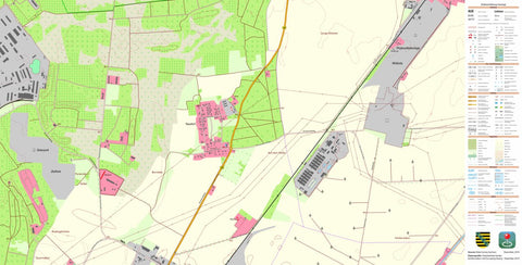 Staatsbetrieb Geobasisinformation und Vermessung Sachsen Streumen, Wülknitz (1:10,000 scale) digital map