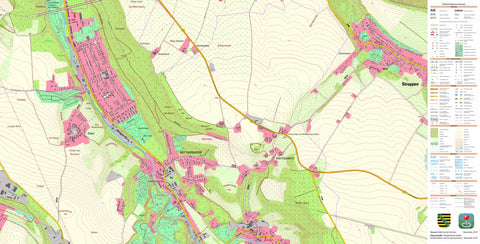 Staatsbetrieb Geobasisinformation und Vermessung Sachsen Struppen, Struppen (1:10,000 scale) digital map