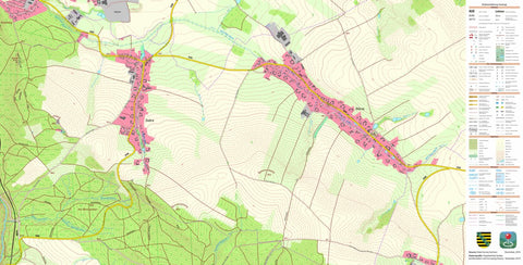 Staatsbetrieb Geobasisinformation und Vermessung Sachsen Stürza, Dürrröhrsdorf-Dittersbach (1:10,000 scale) digital map