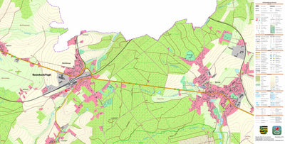 Staatsbetrieb Geobasisinformation und Vermessung Sachsen Syrau, Rosenbach/Vogtl. (1:10,000 scale) digital map