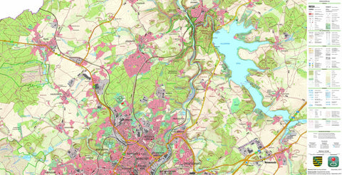 Staatsbetrieb Geobasisinformation und Vermessung Sachsen Syrau, Rosenbach/Vogtl. (1:25,000 scale) digital map