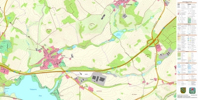 Staatsbetrieb Geobasisinformation und Vermessung Sachsen Taltitz, Oelsnitz/Vogtl., Stadt (1:10,000 scale) digital map