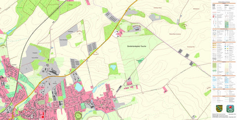Staatsbetrieb Geobasisinformation und Vermessung Sachsen Taucha, Taucha, Stadt (1:10,000 scale) digital map