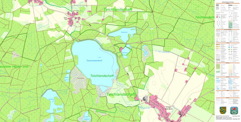 Staatsbetrieb Geobasisinformation und Vermessung Sachsen Tauer, Boxberg/O.L. (1:10,000 scale) digital map