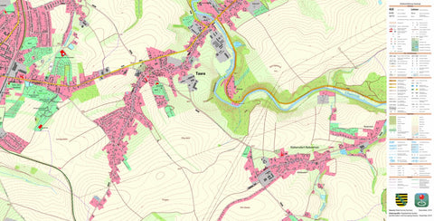 Staatsbetrieb Geobasisinformation und Vermessung Sachsen Taura, Taura (1:10,000 scale) digital map