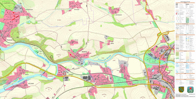 Staatsbetrieb Geobasisinformation und Vermessung Sachsen Technitz, Döbeln, Stadt (1:10,000 scale) digital map