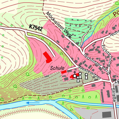 Staatsbetrieb Geobasisinformation und Vermessung Sachsen Technitz, Döbeln, Stadt (1:10,000 scale) digital map
