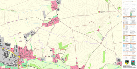 Staatsbetrieb Geobasisinformation und Vermessung Sachsen Terpitz, Liebschützberg (1:10,000 scale) digital map