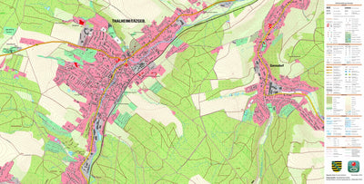 Staatsbetrieb Geobasisinformation und Vermessung Sachsen Thalheim/Erzgeb., Stadt, Thalheim/Erzgeb., Stadt (1:10,000 scale) digital map