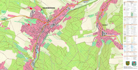 Staatsbetrieb Geobasisinformation und Vermessung Sachsen Thalheim/Erzgeb., Stadt, Thalheim/Erzgeb., Stadt (1:10,000 scale) digital map