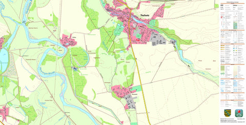 Staatsbetrieb Geobasisinformation und Vermessung Sachsen Thallwitz, Thallwitz (1:10,000 scale) digital map